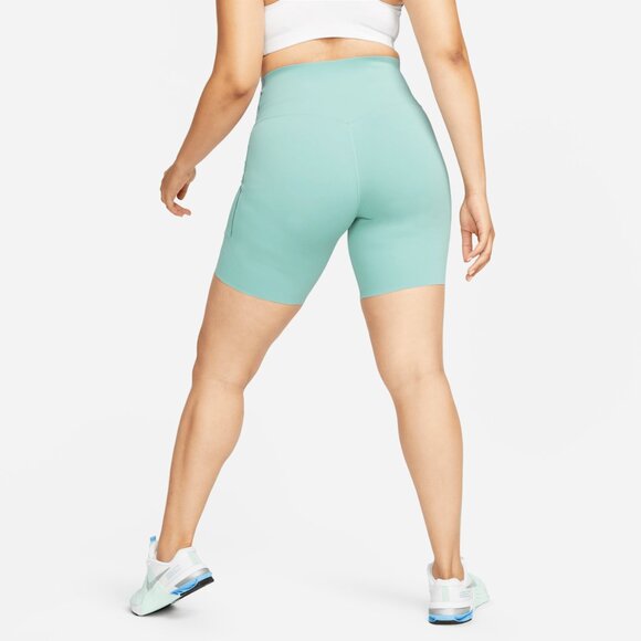 Women's Nike Universa Medium-Support High-Waisted 8" Biker Shorts Green Size XS - Picture 2 of 11